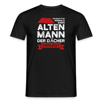 Dachdecker Beruf Dachdecken Geschenk - Männer T-Shirt - Schwarz - Vorne - AI Model Male 178 light (178cm)