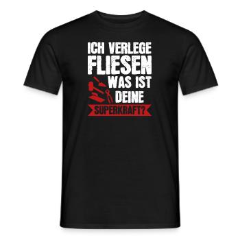 Fliesenleger Beruf Plattenleger Geschenk - Männer T-Shirt - Schwarz - Vorne - AI Model Male 178 light (178cm)