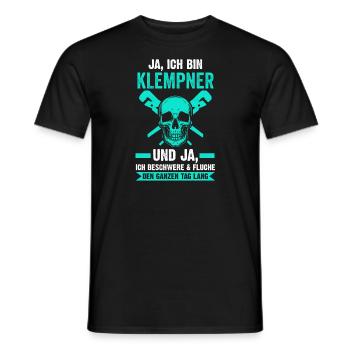 Klempner Beruf Installateur Geschenk - Männer T-Shirt - Schwarz - Vorne - AI Model Male 178 light (178cm)