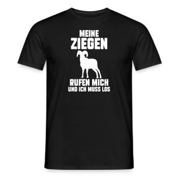 Ziegen Ziege Landwirt-in Ziegenbauer Geschenk - Männer T-Shirt - Schwarz - Vorne - AI Model Male 178 light (178cm)