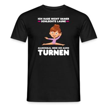 Turnen Mädchen Gymnastik Geschenk - Männer T-Shirt - Schwarz - Vorne - AI Model Male 178 light (178cm)