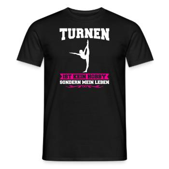 Turnen Mädchen Turnerinnen Geschenk - Männer T-Shirt - Schwarz - Vorne - AI Model Male 178 light (178cm)