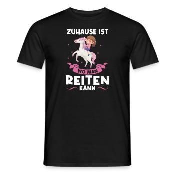 Reiten Mädchen Pferdeliebhaberin Geschenk - Männer T-Shirt - Schwarz - Vorne - AI Model Male 178 light (178cm)