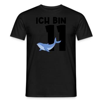 11. Geburtstag Wal 11 Jahre alt Geschenk - Männer T-Shirt - Schwarz - Vorne - AI Model Male 178 light (178cm)
