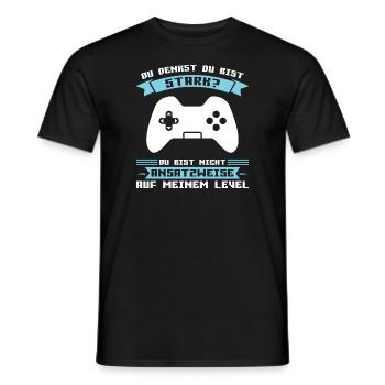 Gaming Zocken Konsole Geschenk - Männer T-Shirt - Schwarz - Vorne - AI Model Male 178 light (178cm)