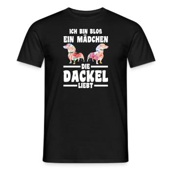 Dackel Mädchen Dackel Besitzerin Geschenk - Männer T-Shirt - Schwarz - Vorne - AI Model Male 178 light (178cm)