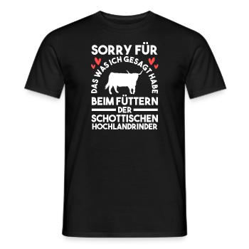 Hochlandrind Zucht Schottland Geschenk - Männer T-Shirt - Schwarz - Vorne - AI Model Male 178 light (178cm)
