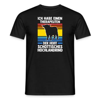 Hochlandrind Zucht Schottland Geschenk - Männer T-Shirt - Schwarz - Vorne - AI Model Male 178 light (178cm)