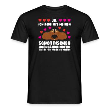 Rind Schottisches Hochlandrind Bauernhof Geschenk - Männer T-Shirt - Schwarz - Vorne - AI Model Male 178 light (178cm)