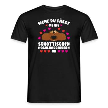 Rind Schottisches Hochlandrind Bauernhof Geschenk - Männer T-Shirt - Schwarz - Vorne - AI Model Male 178 light (178cm)