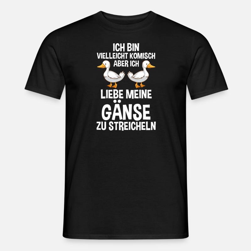 Gans Gänse Bauernhof Geschenk - Männer T-Shirt - Schwarz