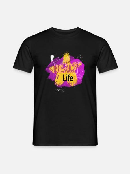 Beach Life Sea Star - Men's T-Shirt - black