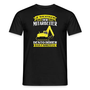 Baggerfahrer Job Baumaschine Geschenk - Männer T-Shirt - Schwarz - Vorne - AI Model Male 178 light (178cm)
