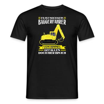 Baggerfahrer Job Baggerliebhaber Geschenk - Männer T-Shirt - Schwarz - Vorne - AI Model Male 178 light (178cm)