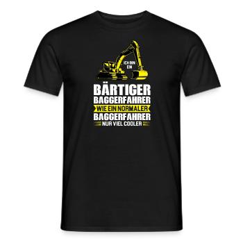 Baggerfahrer Job Bagger Geschenk - Männer T-Shirt - Schwarz - Vorne - AI Model Male 178 light (178cm)