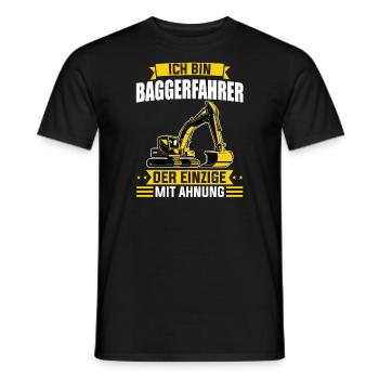 Baggerfahrer Job Bauarbeiten Geschenk - Männer T-Shirt - Schwarz - Vorne - AI Model Male 178 light (178cm)