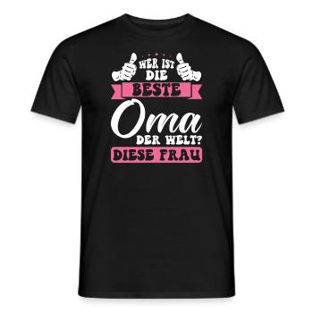 Oma Familie Großmutter Geschenk - Männer T-Shirt - Schwarz - Vorne - AI Model Male 178 light (178cm)