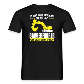 Baggerfahrer Job Bagger Geschenk - Männer T-Shirt - Schwarz - Vorne - AI Model Male 178 light (178cm)
