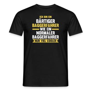 Baggerfahrer Job Baggerführer Geschenk - Männer T-Shirt - Schwarz - Vorne - AI Model Male 178 light (178cm)