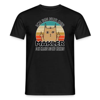 Makler - Männer T-Shirt - Schwarz - Vorne - AI Model Male 178 light (178cm)