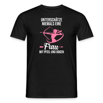 Bogen Sport Bogenschießen Bogen Geschenk - Männer T-Shirt - Schwarz - Vorne - AI Model Male 178 light (178cm)