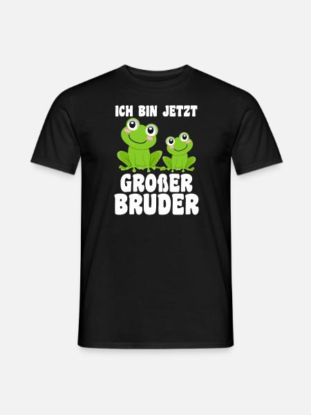 Bruder Geschwister Frosch Grosser Bruder Geschenk - Männer T-Shirt - Schwarz