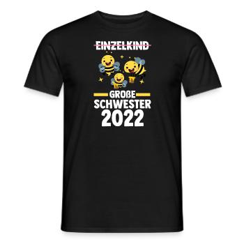 Schwester Bienen grosse Schwester Geschwister Gesc - Männer T-Shirt - Schwarz - Vorne - AI Model Male 178 light (178cm)