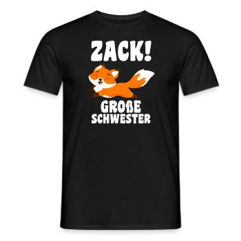Schwestern Fuchs grosse Schwester Fuchs Geschenk - Männer T-Shirt - Schwarz - Vorne - AI Model Male 178 light (178cm)