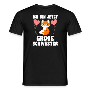 Schwestern Fuchs grosse Schwester Fuchs Geschenk - Männer T-Shirt - Schwarz - Vorne - AI Model Male 178 light (178cm)