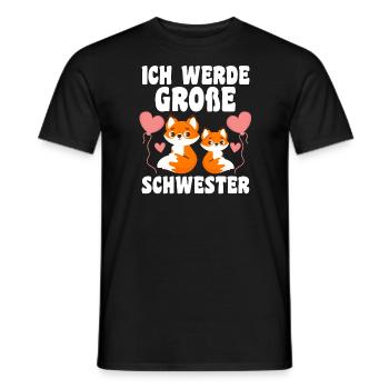 Schwestern Fuchs grosse Schwester Fuchs Geschenk - Männer T-Shirt - Schwarz - Vorne - AI Model Male 178 light (178cm)