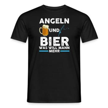 Fisch Fischer Angler angeln Geschenk - Männer T-Shirt - Schwarz - Vorne - AI Model Male 178 light (178cm)
