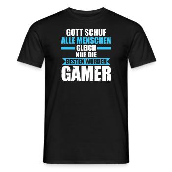 Gamers Gamer Spiel Geschenk - Männer T-Shirt - Schwarz - Vorne - AI Model Male 178 light (178cm)