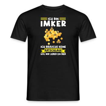 Imker Bier Bienen Geschenk - Männer T-Shirt - Schwarz - Vorne - AI Model Male 178 light (178cm)