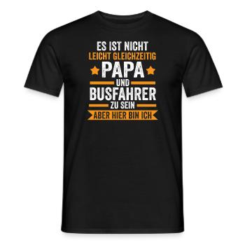 Busfahrer Papa Bus Geschenk - Männer T-Shirt - Schwarz - Vorne - AI Model Male 178 light (178cm)