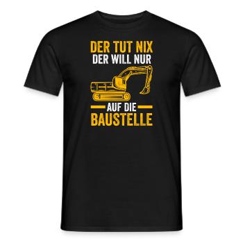 Baggerfahrer Job Baggerführer Geschenk - Männer T-Shirt - Schwarz - Vorne - AI Model Male 178 light (178cm)