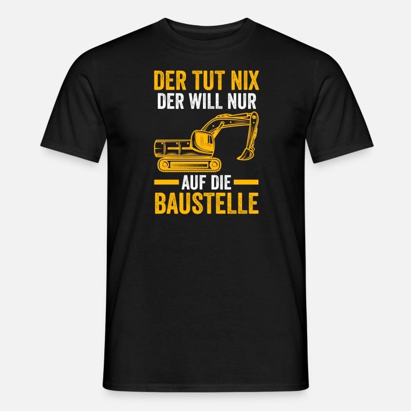 Baggerfahrer Job Baggerführer Geschenk - Männer T-Shirt - Schwarz