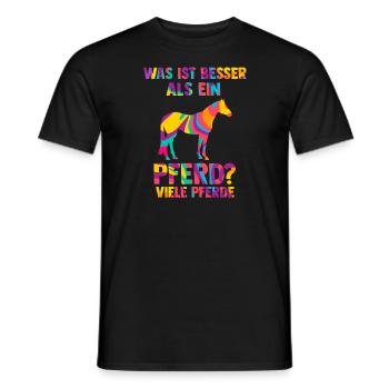 Reiten Pferd Pferdeliebhaber Geschenk - Männer T-Shirt - Schwarz - Vorne - AI Model Male 178 light (178cm)