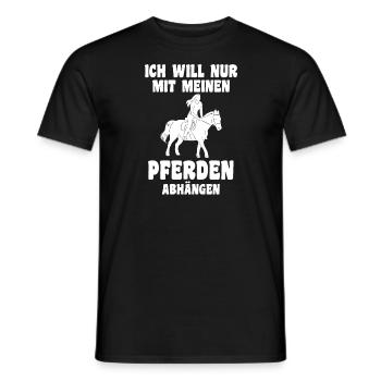 Reiterin Pferd Pferdeliebhaberin Geschenk - Männer T-Shirt - Schwarz - Vorne - AI Model Male 178 light (178cm)