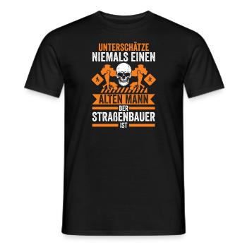 Straßenbauer Job Strassenbauer Geschenk - Männer T-Shirt - Schwarz - Vorne - AI Model Male 178 light (178cm)