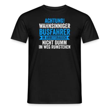 Busfahrer Job Busfahren Geschenk - Männer T-Shirt - Schwarz - Vorne - AI Model Male 178 light (178cm)