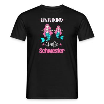 Große Schwester Meerjungfrau Kinder Geschenk - Männer T-Shirt - Schwarz - Vorne - AI Model Male 178 light (178cm)