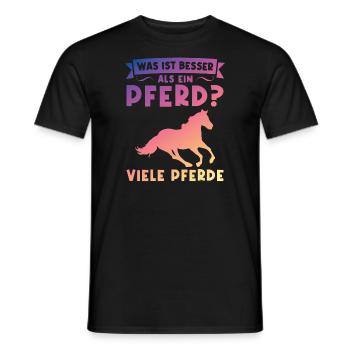 Reiten Pferd Pferdeliebhaber Geschenk - Männer T-Shirt - Schwarz - Vorne - AI Model Male 178 light (178cm)
