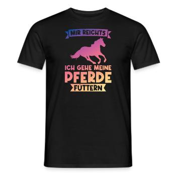 Reiten Pferd Pferde Geschenk - Männer T-Shirt - Schwarz - Vorne - AI Model Male 178 light (178cm)