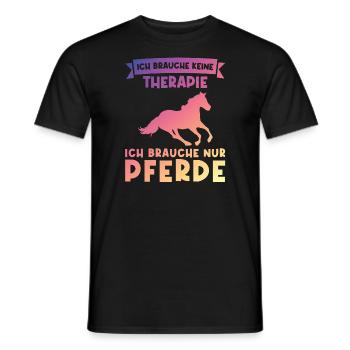 Reiten Pferd Pferde Geschenk - Männer T-Shirt - Schwarz - Vorne - AI Model Male 178 light (178cm)
