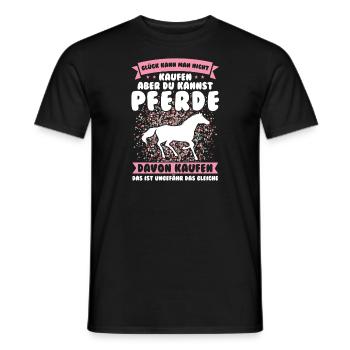 Reiten Pferd Pferde Geschenk - Männer T-Shirt - Schwarz - Vorne - AI Model Male 178 light (178cm)