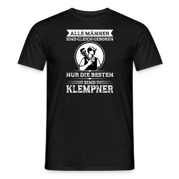 Klempner Beruf Installateur GeschenkKlempner Beruf - Männer T-Shirt - Schwarz - Vorne - AI Model Male 178 light (178cm)