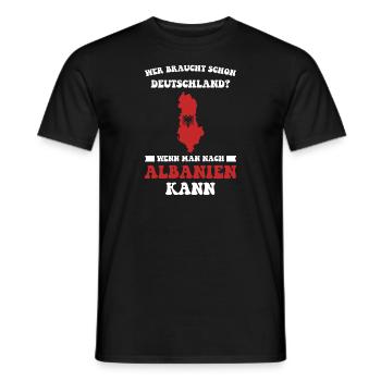 Albanien Reisen Albanisch Geschenk - Männer T-Shirt - Schwarz - Vorne - AI Model Male 178 light (178cm)