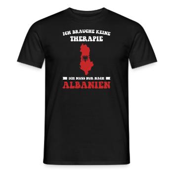 Albanien Reisen Albanien Flagge Geschenk - Männer T-Shirt - Schwarz - Vorne - AI Model Male 178 light (178cm)