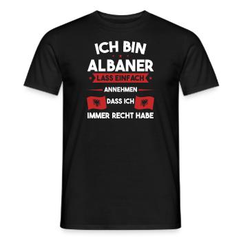 Albanien Heimat Albanisch Geschenk - Männer T-Shirt - Schwarz - Vorne - AI Model Male 178 light (178cm)
