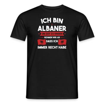 Albanien Heimat Albaner Geschenk - Männer T-Shirt - Schwarz - Vorne - AI Model Male 178 light (178cm)